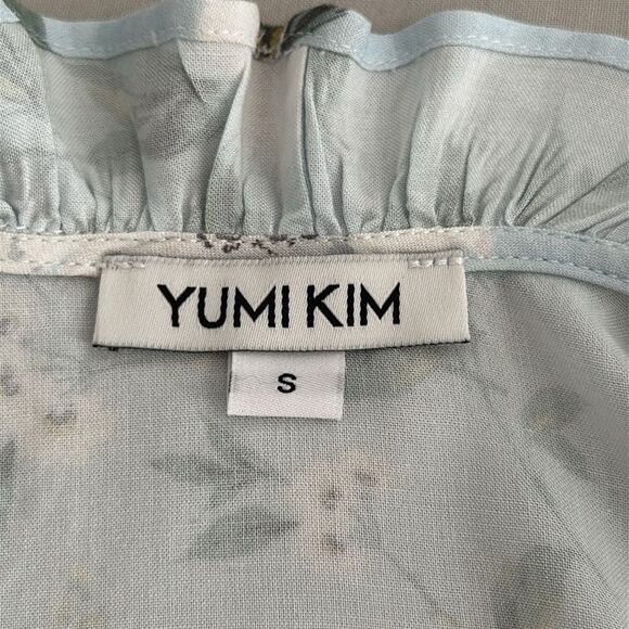 Yumi Kim Night Cap Robe in Primose Blue Size S - Picture 8 of 10